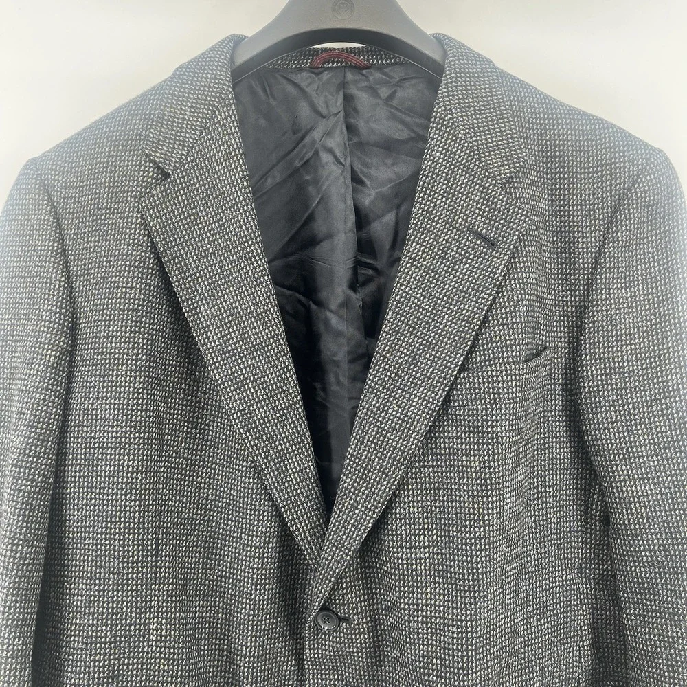 Vintage Hart‎ Schaffner & Marx Blazer Men's 46R Gray Union Made USA
